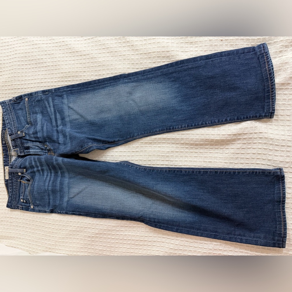 AG Adriano Goldschmied Dark Blue Straight Leg Jeans